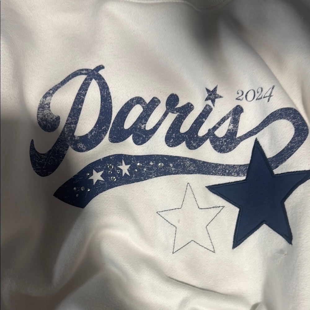 White and Blue Paris 2024 Sweatshirt